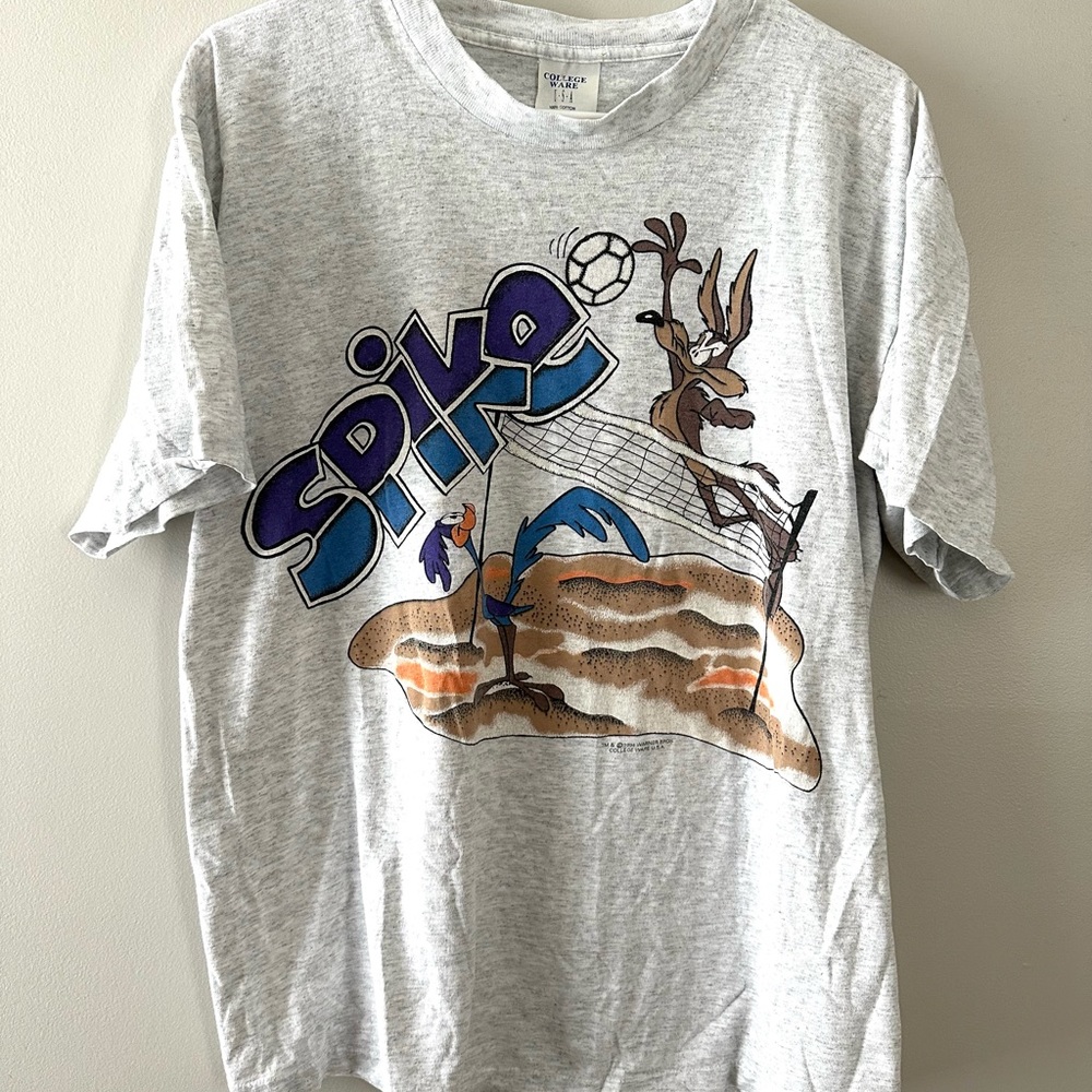 Vintage 1994 Looney Tunes College Ware Volleyball Tee